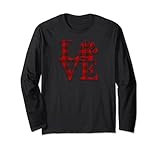 dog pet dog mom paw print puppy lover red plaid maglia a manica