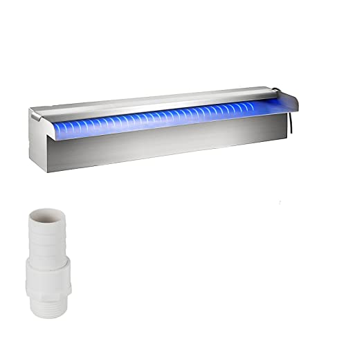 Cascade de piscine haut de gamme en acrylique transparent avec LED