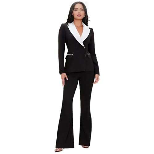 Womens Suit 2 Piece Tuxedo for Women Double Breasted Suits Business Slim Fit Tuxedos Casual Blazer Pants Set2