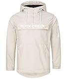 Rock Creek Herren Windbreaker Jacke Übergangsjacke Anorak Schlupfjacke Kapuze Regenjacke Winterjacke Herrenjacke Jacket H-167 Hellgrau L