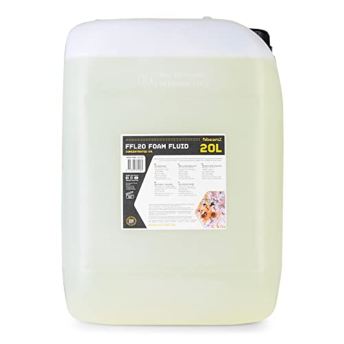 BeamZ FFL20 Líquido para máquina de espuma concentrada 20 l, líquido para máquina de espuma ou cano de espuma para festas e eventos, concentrado em 3%, 20 litros