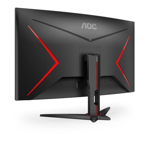 Aoc C32G2Ze 32" Curved Frameless Gaming Monitor, Full Hd 1920X1080, Va, 0.5Ms 240Hz, Amd Freesync Premium, Dp/Hdmi/Vga, Vesa, 3-3-1 Re-Spawn Program, Xbox Ps5 Switch,Black #TOP4