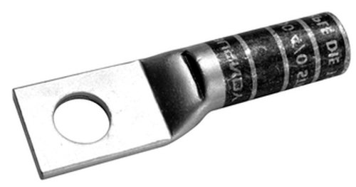 Burndy K11A30U Universal Terminal, Two: 6 Str. - 300 kcmil Aluminum or Copper Wire Range, 5/16" Stud Hole, 1.00" Width, 3.00" Length, 2.00" Height, 0.31" Thick, 275lb Recommended Tightening Torque