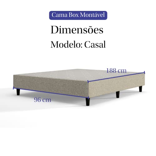 Cama Box Montável – Emma Basics – Casal (138x188 cm)