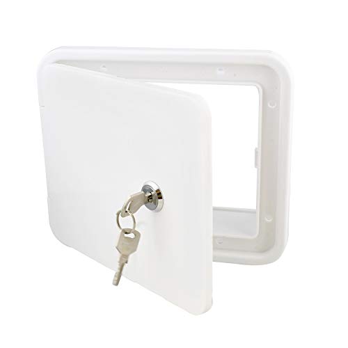 Dumble Low Profile Electric Cable Hatch Rv Electric Cord – White Rv Camper Electric Cord Cover 7.5In X 6.5In Square #TOP3