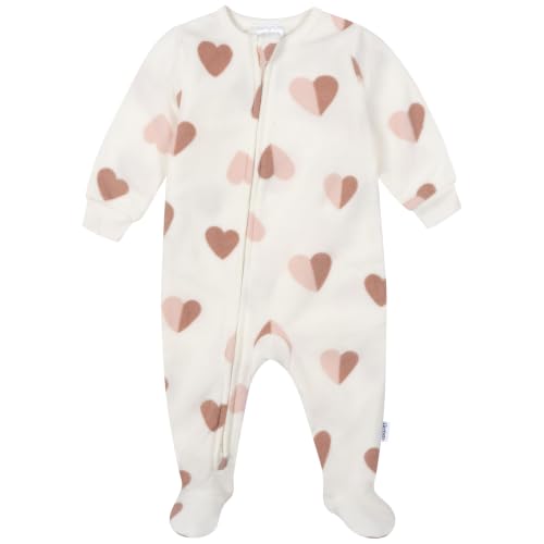 Image of Gerber Baby Girl & Toddler 2-Pack Loose Fit Fleece Footed Pajamas
