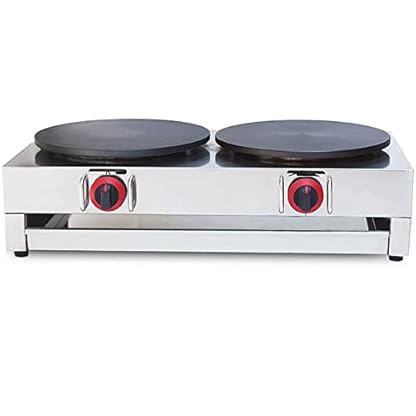 WENKA Doppelkopf-Gas-Crêpes-Maker, kommerzielle Antihaft-Pfanne, traditioneller Crêpes-Maker, Crêpes-Pfanne, große Heizung, schneller Crêpes-Maker