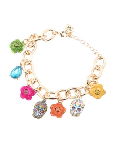 Betsey Johnson Skull Charm Link Bracelet