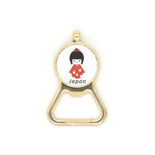 Porte-clés traditionnel japonais en acier inoxydable pour fillette