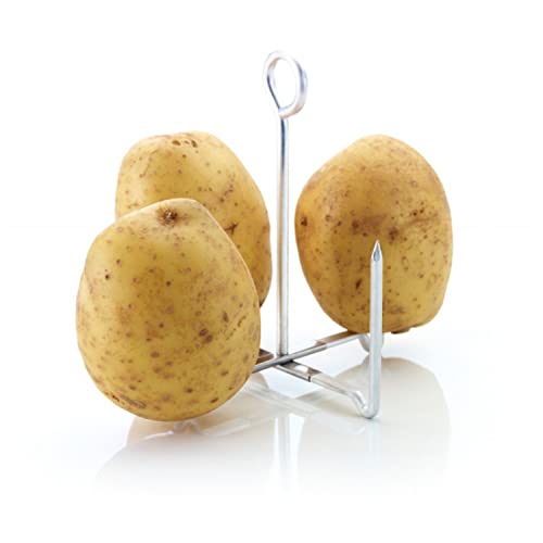 KitchenCraft Baked Potato Stand, Aluminium, 12 x 14.5 cm, Silver