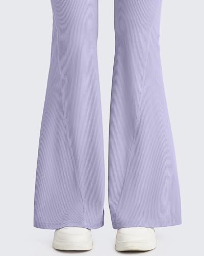 Image of G4Free Ribbed Flare Yoga Pants for Women High Waisted Bell Bottom Leggings Tummy Control Petite /Regular /Tall