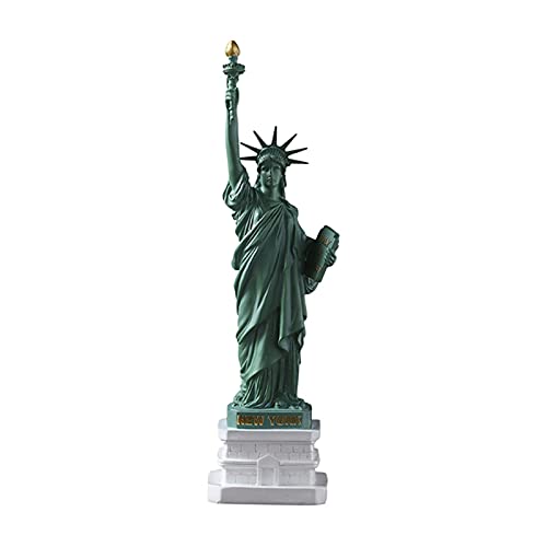 Qagazine Estatua de la Libertad Modelo de Nueva York Monumento de la Replica Pequeña Ornamento de Resina de Recuerdos Coleccionables Regalos para la Decoración del Hogar Cover