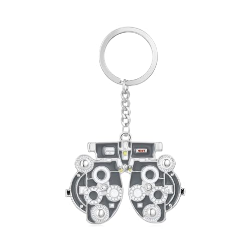 Medical Optometrists Keychain Ophthalmology Vision Test Optometry Enamel Pendant Keyring Jewelry for Eye Doctor Nurse Backpack Bag Key Chain