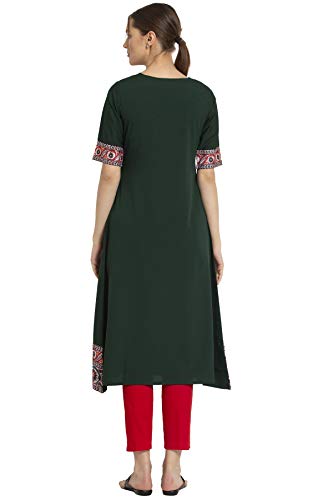 Image of ALC Creation Women's Crepe Printed A-Line Kurti