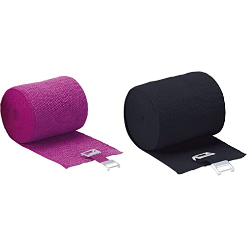 Höga Lastic-Color, lila, 8 cm x 5 m gedehnt, dauerelastische Idealbinde, 1er Pack (1 x 0.047 kg) & Lastic-Color, schwarz, 6 cm x 5 m gedehnt, dauerelastische Idealbinde, 1er Pack (1 x 0.036 kg)