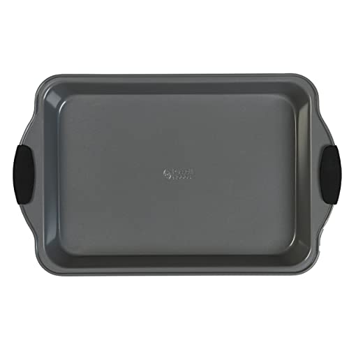 Fuente para horno perlada RH01969EU de Russell Hobbs® | Antiadherente | Acero al carbono | 40 cm | Mangos de silicona | Gris mate