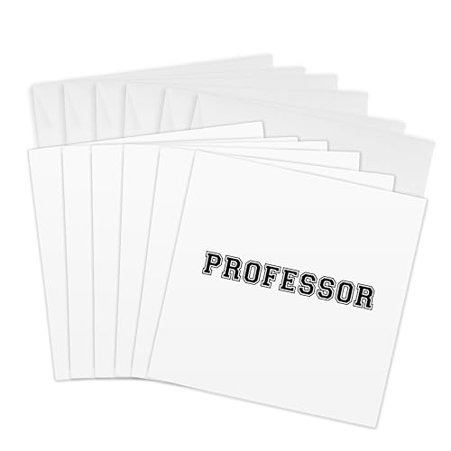 Cadeaux académiques pour professeurs lot de 6 cartes de vœux 15 cm texte noir