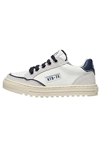 Baskets en cuir Naturino ARITON blanche à zip pour enfant