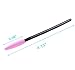 BIHRTC Pack of 100 One-Off Disposable Silicone Eyelash Mascara Brushes Wands Applicator Eyebrow Brush Makeup Tool Kit Set Deep pink