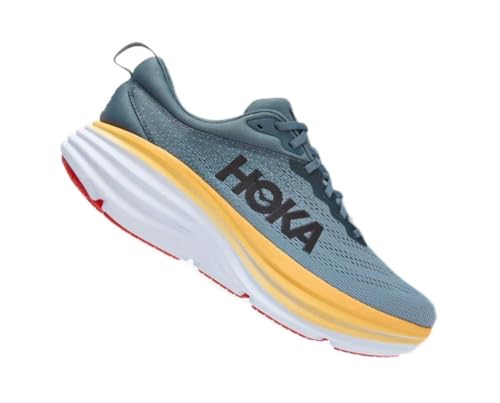 HOKA Men's Flat Sneakers, Goblin Blue/Mountain Spring, 6.5 UK