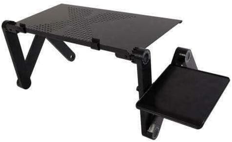 NJSV - Mesa de escritorio portátil ajustable para computadora portátil, soporte plegable, bandeja de cama, soporte para computadora portátil,