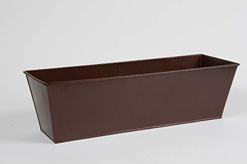 48in. Galvanized Tapered Window Box- Powder Coated Textured Bronze Finish