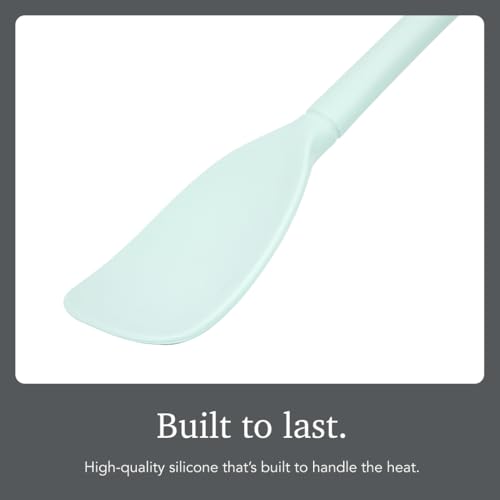 Image of Tovolo Flex Core Scoopula Silicone Multifunction Spoon Spatula Combo Aqua Seafoam Green, BPA Free Spatula Spoon Silicone Heat Resistant Scoopula, Scoop and Serve Spatula Combo Kitchen Utensils