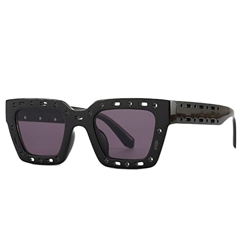 Lunettes de soleil carrées femmes avec cadres creux pour protection UV400 chic