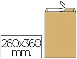 Liderpapel Envelope Bag N.12 Kraft Special Folio 260 x 360 mm Silicone Strip Box of 250 Units