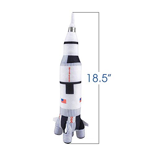 image for ArtCreativity Saturn Rocket Plush Toy for Kids, 18.5 Inch Space Shuttl