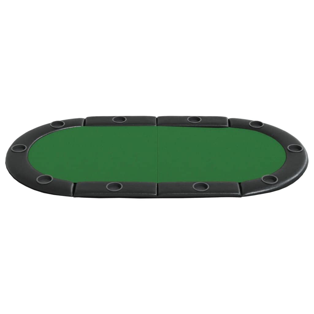 Generico Mesa de póquer plegable para 10 jugadores, verde, 208 x 106 x 3 cm (16,6 kg), muebles