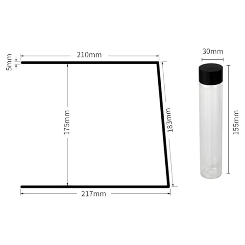 Contenedor para café con 4 tubos de vidrio miniatura 5