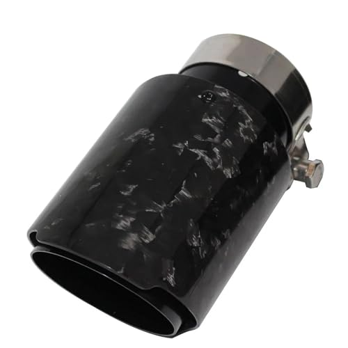 Embout de silencieux d'échappement universel carbone droit 67mm-89mm anti-corrosion