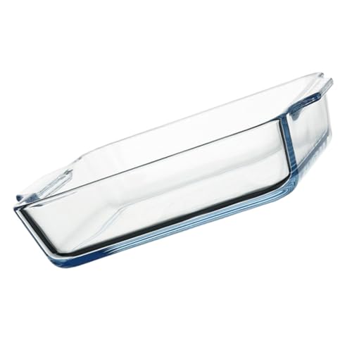 TOKIDNY Fuente para Horno Ovalada de Vidrio Resistente al Calor con Doble Asa para Hornear y Servir Apta para Microondas Horno y Congelador para Pasteles Lasaña y Verduras Asadas