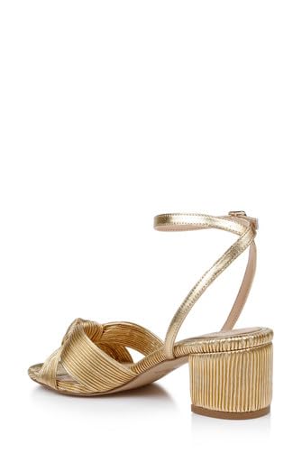 Jewel Badgley Mischka Hudson Pleated Sandal4