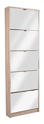 Easy Home Alain A1 Scarpiera, 58 x 17 x 177 H Cm, Rovere, Nobilitato