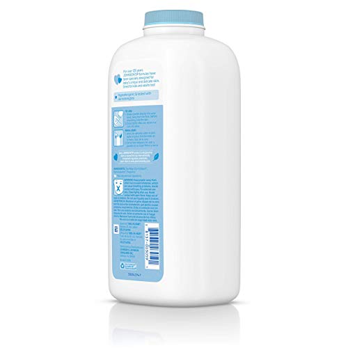Image of Johnson's Baby Powder with Naturally Derived Cornstarch Aloe & Vitamin E, Hypoallergenic, 22 oz (Pack of 6)