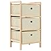 vidaXL Estante Almacenamiento Cestas Cedro Beige Estantería Repisa Organizador