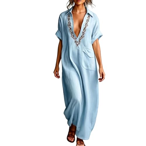Robe chemisier longue en broderie jacquard premium