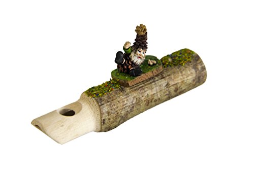 image for Hermle 0204 Black Forest Cuckoo Whistle with Gnome, Brown