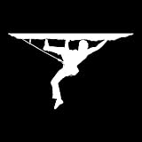 JIFENLI Autocollant de Voiture 18Cmx11Cm Rock Climber Hi Mountain Stickers Décorernoir/Argent