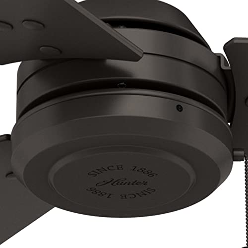 Hunter Cassius Indoor / Outdoor Ceiling Fan With Pull Chain Control, 52", Premier Bronze #TOP6