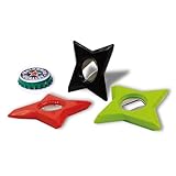RADIXIUM Ninja Star Bottle Opener - Magnetic Fridge Opener with Ninja Shuriken Design, Durable Metal Tool for Home, Kitchen, or Bar Accessories 3Pack
