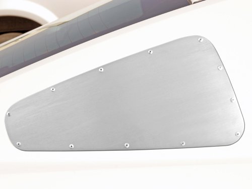 Drake Muscle Cars 5R3Z-29796-7-R Quarter Window Covers Satin Aluminum Pair