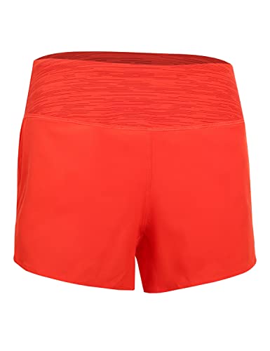 Crz Yoga Women's Mid-Rise Quick Dry Lined Dolphin Running Shorts With Zip Pocket Elastic Waist Athletic Workout Shorts - 3'' Poppy Small #TOP2