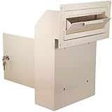 Tür-Box für Post, Miete, Pfand und Nachtschlüssel – Tür-montierter Briefkasten mit Zugang durch die Tür hinten (26,7 x 5,7 cm Briefschlitz und 24,6 x 10,2 x 37,8 cm Gesamtmaß)