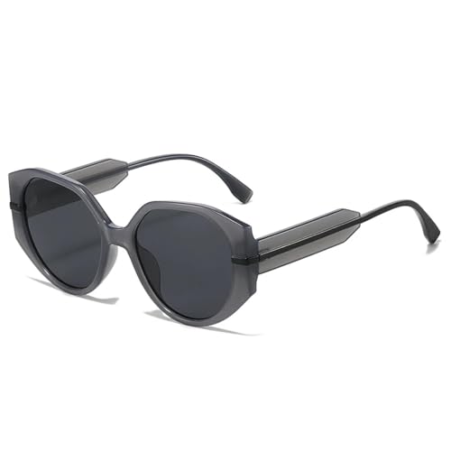 Lunettes de soleil polygonales rétro UV400 avec verres dégradés unisexes
