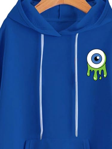 Image of Veirdo Cotton Poly Fleece Oversized Hooded Sweatshirt Baggy Fit Stylish Pocket Graphic Printed Hoodie for Men (Available in Sizes: S to 3XL)