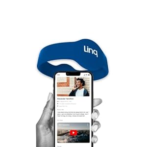 Linq Bracelet v3 – Smart NFC and QR Technology Band for Networking, Custom Links, Videos, and More (Blue)