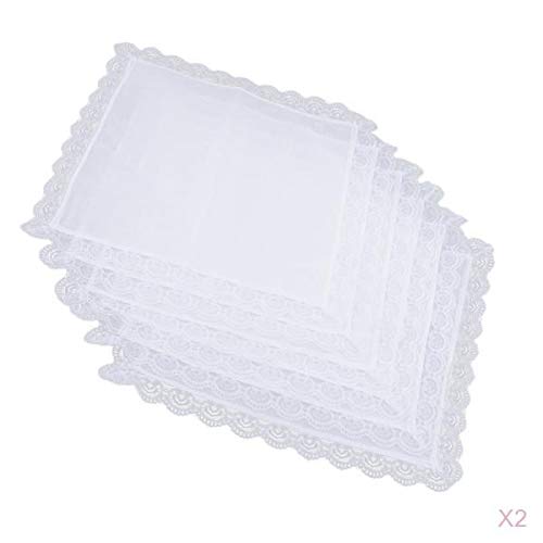 100% Cotton White Handkerchief Hanky Pocket Square for Men Women 26x27cm-image-44